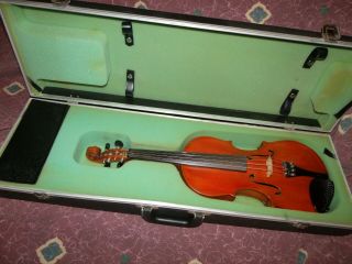 Vintage German 4/4 Violin With Case - Re - Varnished - W/geared Tuning Pegs