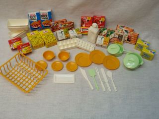 Rare Vtg 70s Sunny Suzy Wolverine Toy Kitchen Accessories Barbie Food Dishes Ice