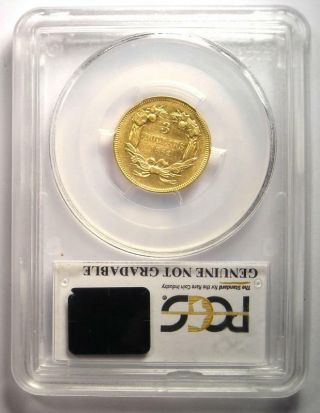 1862 Three Dollar Indian Gold Coin $3 - PCGS AU Details - Rare Civil War Date 3