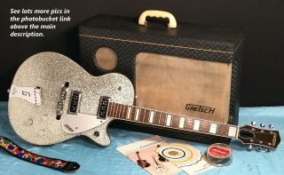Vintage 1956 Gretsch Silver - Jet 6129 guitar,  with Gretsch twin amp 12