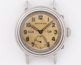 Vintage Movado Calendograph (triple Calendar) Wristwatch 14788 For Restoration