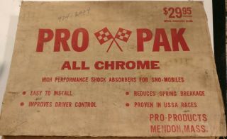 Vintage Pro Pack Snowmobile Nos Chrome Ski Shocks Mib