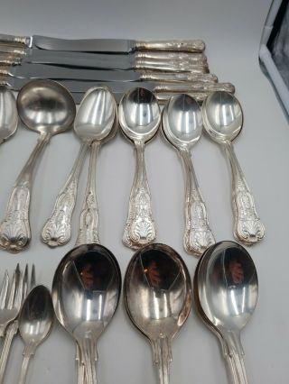 63 Vintage US Navy International Silver Plate Co Silver King Flatware Set WWII 5