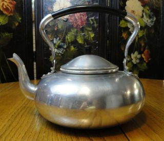 Vintage Knobler Aluminum Tea Kettle Hong Kong British Colony With Handle & Cover