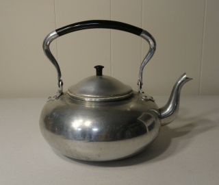 Vintage Knobler Aluminum Tea Kettle Hong Kong British Colony with Handle & Cover 5