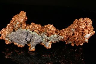 EXTRAORDINARY RARE Large Copper Crystal Cluster with Molybdenite OGONJA,  NAMIBIA 10