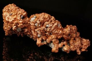 EXTRAORDINARY RARE Large Copper Crystal Cluster with Molybdenite OGONJA,  NAMIBIA 6