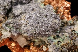 EXTRAORDINARY RARE Large Copper Crystal Cluster with Molybdenite OGONJA,  NAMIBIA 9