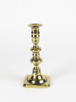 Antique Brass Candlestick Candle Holder Vintage 7.  75 " Tall Push Up