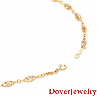 Estate 14K Yellow Gold Fancy Link Chain Necklace 5.  0 Grams NR 4