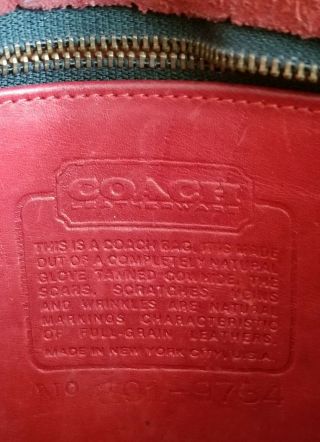 Vintage Coach NYC Bonnie Cashin Red Leather Shoulder Handbag 9734 2