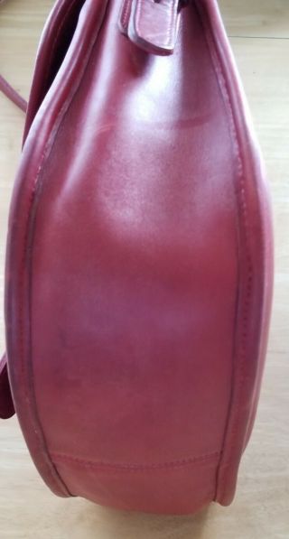 Vintage Coach NYC Bonnie Cashin Red Leather Shoulder Handbag 9734 4