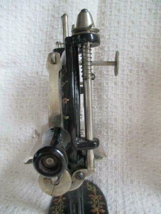 Antique Foley & Williams MIDGET Crank Sewing Machine w/ Box,  instructions 7