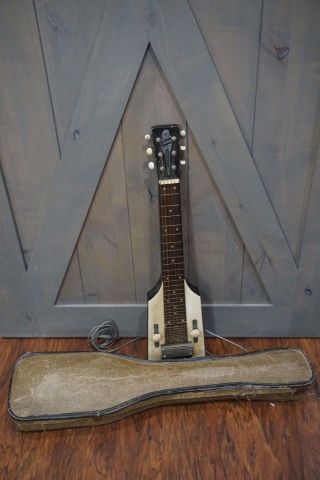 Vintage Rare Silvertone Crest Lap Steel Electric Guitar With Case