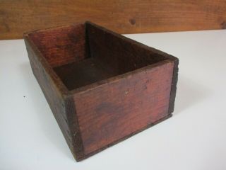 Antique Primitive Wood Box Farm Fresh Rustic Decor Trinkets Display Storage B1