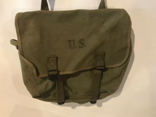 Wwii M1936 Musette Bag Dated 1944 With Shoulder Strap