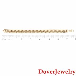 Italian Milor 14K Yellow Gold Double Rolo ' S ' Link Chain Bracelet 8.  3 Grams NR 2