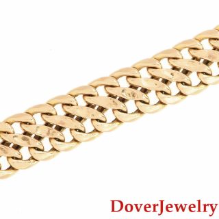 Italian Milor 14K Yellow Gold Double Rolo ' S ' Link Chain Bracelet 8.  3 Grams NR 3