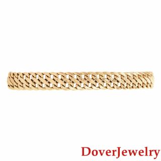 Italian Milor 14K Yellow Gold Double Rolo ' S ' Link Chain Bracelet 8.  3 Grams NR 4