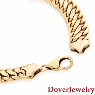 Italian Milor 14K Yellow Gold Double Rolo ' S ' Link Chain Bracelet 8.  3 Grams NR 5