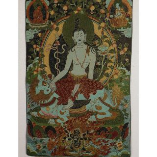 Tibet Collectable Silk Hand Painted Tara Portrait Thangka E857