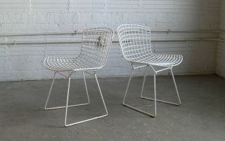 Vintage Knoll Bertoia Wire Side Chair (set Of 2)