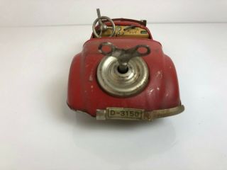 VINTAGE TIN WINDUP CAR MADE IN US ZONE - GERMANY Parts/Repair with Key 2