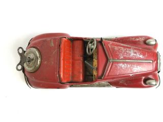 VINTAGE TIN WINDUP CAR MADE IN US ZONE - GERMANY Parts/Repair with Key 5