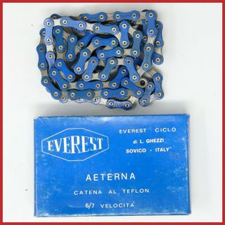 Nos Everest Aeterna Chain 6s 7s Speed Vintage Cinelli Laser Blue 80s 1/2 X 3/32