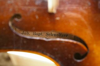Antique Violin lab.  J.  B.  Schweitzer Pestini 1813 Ready to play 11