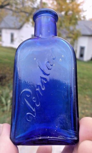 Cobalt Blue Penslar Perfume Bottle 1910 