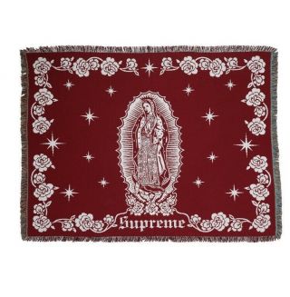 100 Authentic Rare Vintage Bape Fw18 Supreme Virgin Mary Blanket Red