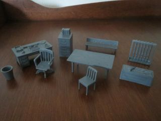 Marx Vintage Military Training Center Furniture Airforce Navy Gray