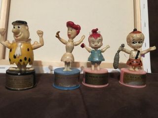 Push Button Toys The Flintstone Family Fred,  Wilma,  Pebbles,  And I’m Bamm Bamm