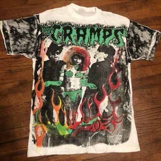The Cramps All Over Print Shirt Mosquitohead Style Size Xl Single Stitch