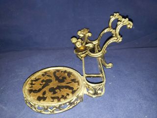 Taylor & Kent Longton England Tea Cup & Saucer White & Gold 14k Koi Ornate Stand 6