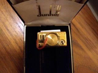 Vintage DUNHILL GOLD Plate Rollagas Lighter Made for the Iraq generals /Box 4