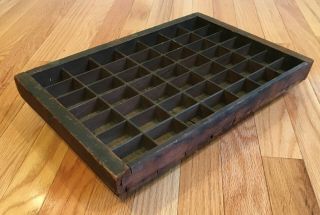 Vintage Wooden Printers Tray Type Case or Drawer for Shadow Box or Display 3