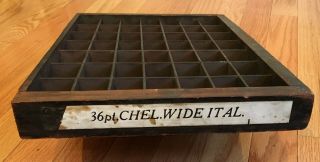 Vintage Wooden Printers Tray Type Case or Drawer for Shadow Box or Display 5