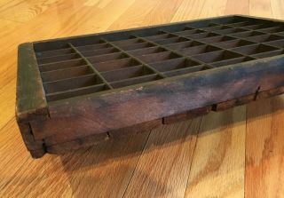 Vintage Wooden Printers Tray Type Case or Drawer for Shadow Box or Display 7