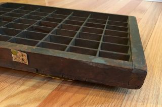Vintage Wooden Printers Tray Type Case or Drawer for Shadow Box or Display 8