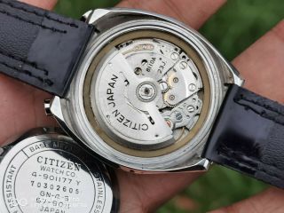 Citizan Bullhead Chronograph Automatic Cal.  8110A men ' s watch vintage Japan made 12