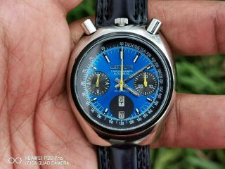 Citizan Bullhead Chronograph Automatic Cal.  8110A men ' s watch vintage Japan made 2