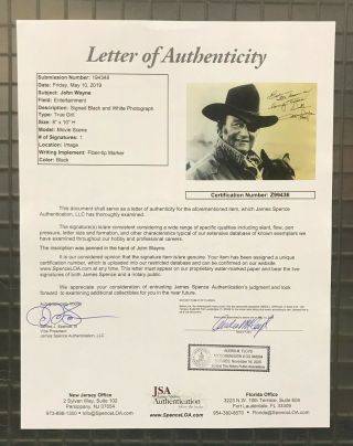 John Wayne Signed 11x14 TRUE GRIT Photo Inscribed to Duke JSA LOA RARE 4