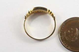 PRETTY LITTLE ANTIQUE ENGLISH 18K GOLD OLD CUT DIAMOND TRILOGY RING c1888 6