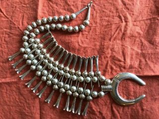 Vintage Cippy Crazyhorse Sterling Squash Blossom Necklace