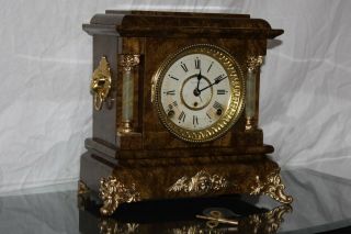 Antique Seth Thomas Shelf Mantle Clock - Totally - Restored - C/1907 Model " Tiber "
