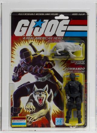 G.  I.  Joe Vintage Hasbro 1985 Series 4/34 Back Snake Eyes Moc Afa 85
