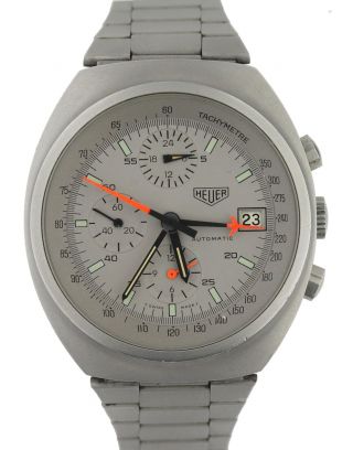 Vintage Heuer Chronograph 510.  503 Lemania 5100 Automatic Pewter Pvd Watch