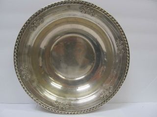 Wallace Silversmiths Sterling Silver 225 Vintage Round Bowl 10” W Xlnt Cond